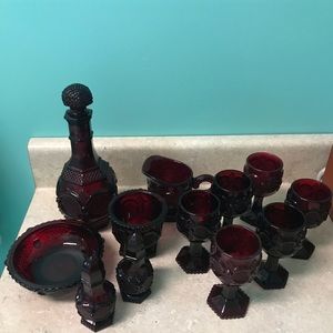 Avon Vintage Red Glassware